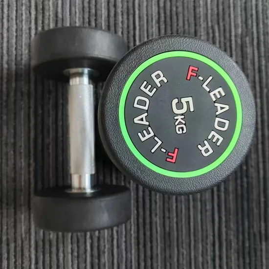 Wholesale Gym Weightlifting Fitness Equipment Rubber Round Head Dumbbell