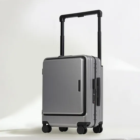 High Quality Luggage Wholesale with Front Open Pocke Travel Trolley Luggage